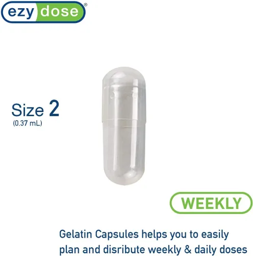 Miniatura 2 de EZY DOSE Gelatina Tamaño 2 cápsulas, cápsula de gel vacía para una fácil composición y llenado de suplementos en polvo, medicamentos y vitaminas