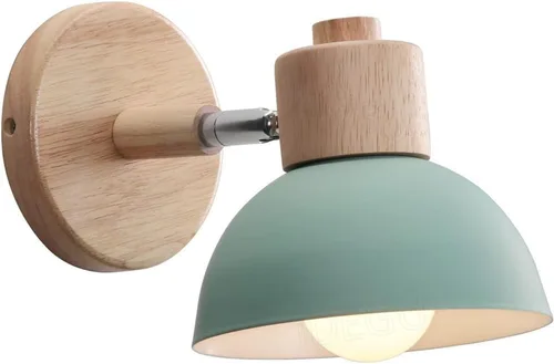 Miniatura 19 de Adjustable Scandinavian Wall Lamp E27 Lighting Fixture Retro Industrial Style for Bedroom Living Room Hallway(Amarillo,1 Pieza)