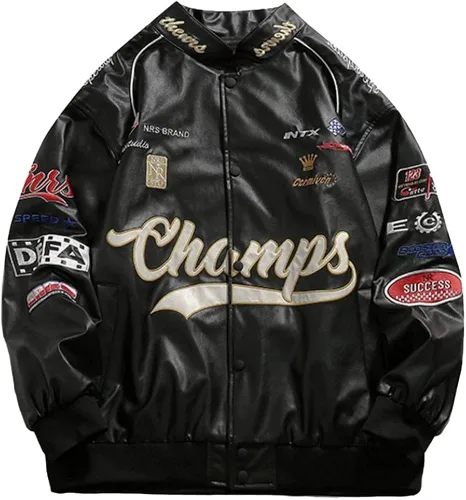 Miniatura 2 de Aelfric Eden Chaqueta universitaria con estampado de amor y letras para hombre, chaqueta de béisbol con gráficos vintage, unisex, ropa de calle