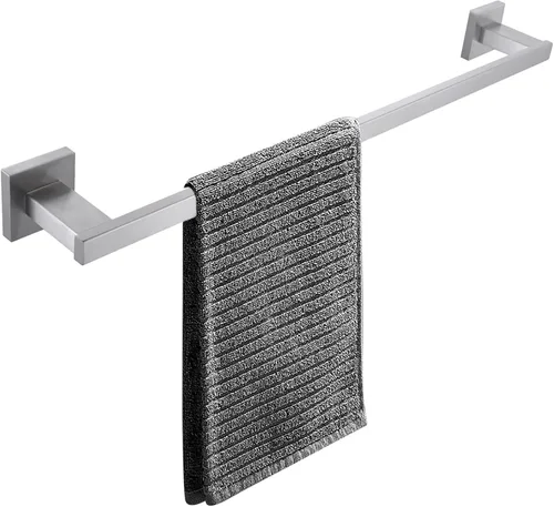 Miniatura 14 de LANC Toallero de mano para baño, montado en la pared, de níquel cepillado, toallero de baño de acero inoxidable de 12 pulgadas para inodoro