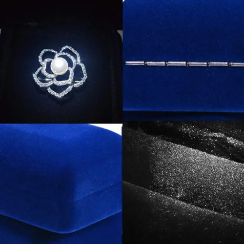 Miniatura 4 de GBYAN Velvet Ring Box with LED Light Jewelry Display Gift Box for Proposal,Engagement, Wedding