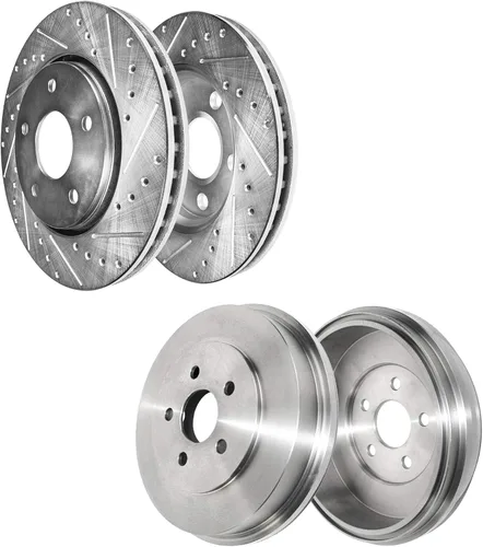 Miniatura 38 de Detroit Axle - Rotores de disco delantero + pinza de freno lateral del pasajero de repuesto para Mitsubishi Raider Dodge Dakota 2005-2008 - Juego