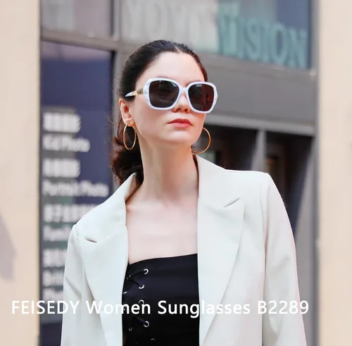 Miniatura 55 de FEISEDY - gafas de sol polarizadas para mujer, marco compuesto brillante B2289