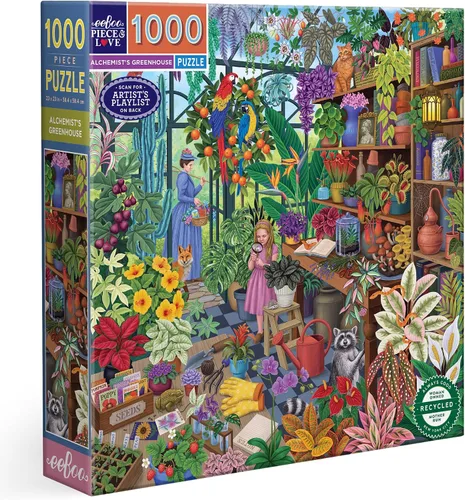 Miniatura 8 de eeBoo Rompecabezas de 1000 piezas, rompecabezas de la biblioteca del alquimista para adultos, cuadrado de 23 x 23 pulgadas, fabricado con tablero