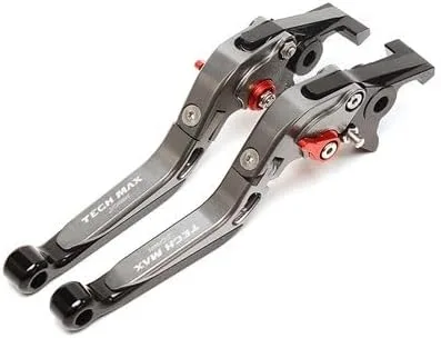 Miniatura 8 de Maneta de freno de embrague F para Yamaha XMAX300 125TechMax X-MAX 300 125 2020-2022 Y (Color negro rojo)