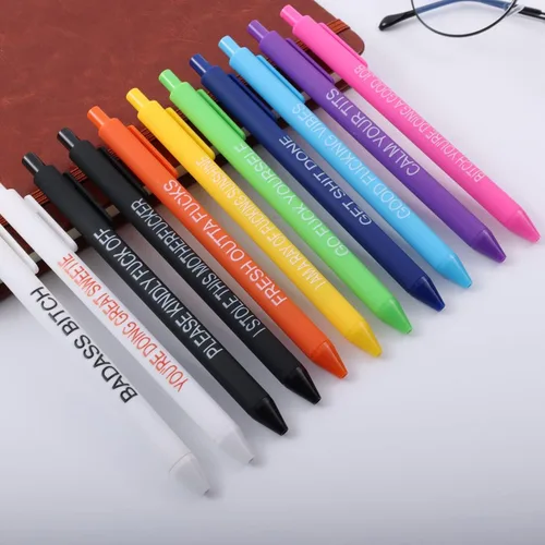 Miniatura 4 de 11 bolígrafos divertidos para adultos, bolígrafos con purpurina para el día de la semana con refranes para adultos, bolígrafo sarcástico, regalos
