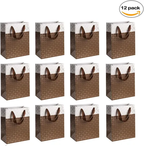 Miniatura 3 de Hammont Bolsas de regalo para dama de honor de boda, diseño de caja, regalos de fiesta, paquete de 12 bolsas de regalo estampadas con papel