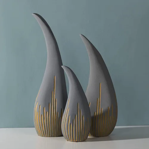 Jarrón de cerámica moderno 'Teardrop', diseño minimalista contemporáneo, florero único y elegante, decoración para sala de estar, dormitorio,