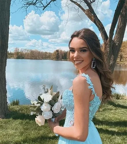 Miniatura 4 de Dessiny Vestidos cortos de graduación con tirantes delgados para jóvenes, de encaje para adolescentes, vestido de tul para regreso a casa, vestidos