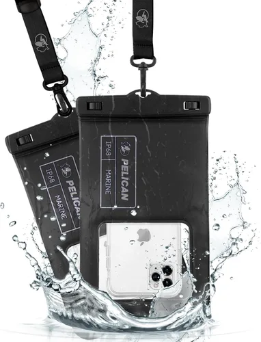 Miniatura 12 de Pelican Marine - Bolsa impermeable para teléfono IP68 con bolsillo de almacenamiento (grande) - Estuche impermeable flotante para teléfono