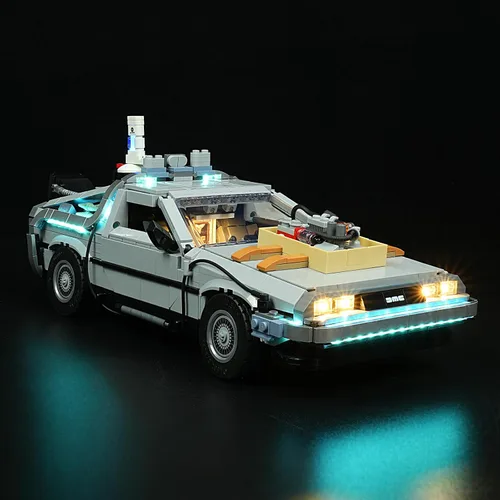 Miniatura 2 de VONADO Kit de luces LED compatible con Lego Back to The Future Time Machine 10300 (sin modelo), kit de iluminación compatible con Lego Back to The