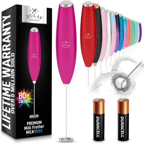 Miniatura 79 de Zulay Kitchen - Batidor eléctrico de mano para café, lattes, capuchinos, matcha y chocolate caliente, mezclador portátil para bebidas, accesorio