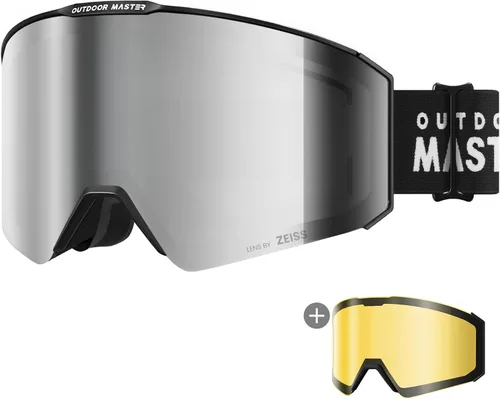 Miniatura 14 de OutdoorMaster - Gafas de esquí Falcon con lente de ZEISS, gafas de snowboard OTG antiempañamiento, lente intercambiable magnética, gafas de nieve