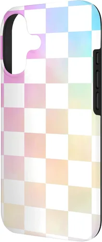 Miniatura 2 de Pastel Rainbow Checkerboard Checker Checked Pattern Case for iPhone 17