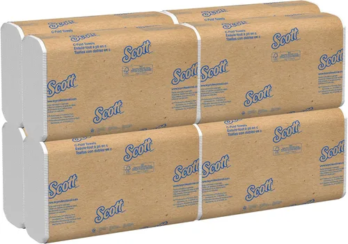 Miniatura 3 de Scott - Juego de 9 toallas de papel de mano plegadas en forma de C, 150 toallas por paquete