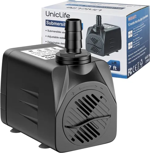 Miniatura 7 de Bomba de agua sumergible Uniclife 80 400 GPH para acuarios o fuentes exteriores o interiores con cable de alimentación de 6'UL.