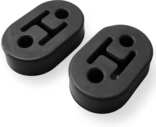 2 piezas de goma para suspensión de escape de 2 agujeros, diámetro del orificio de 0.429 in, 0.43 pulgadas, aislamiento de escape universal, caucho