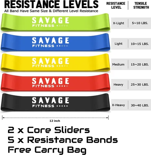 Miniatura 6 de Bandas de resistencia para entrenamiento y deslizadores de núcleo Equipo de gimnasio en casa, equipo de entrenamiento, equipo de fitness, bandas