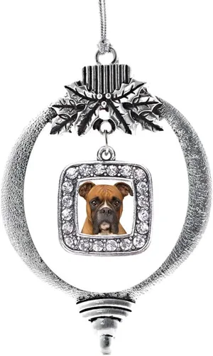 Miniatura 255 de Inspired Silver - Nana púrpura - Adorno de Navidad plateado - Adorno cuadrado para árbol de Navidad con circonita cúbica - Decoración colgante