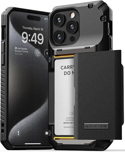 Miniatura 49 de VRS DESIGN Damda Glide Pro - Funda para iPhone 13 Pro, resistente funda semiautomática [4 tarjetas] con soporte para ranura para tarjetas compatible