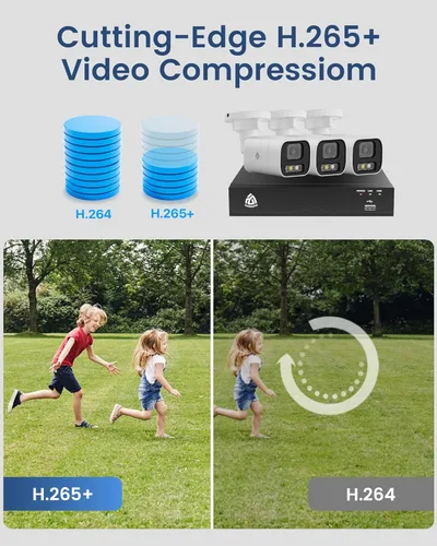 Miniatura 5 de Cámara de seguridad complementaria PoE de 5 MP, cámara CCTV con cable para interiores y exteriores con detección de humanos/vehículos, visión