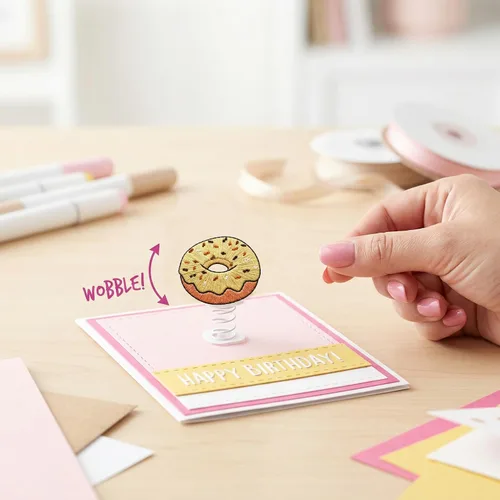Miniatura 3 de Hampton Art Action Wobbles, anclajes de resorte autoadhesivos para manualidades de papel dimensionales, mini, paquete de 100