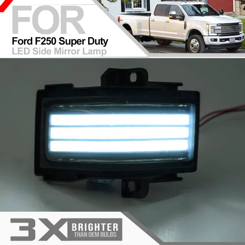 Miniatura 8 de Switchback - Luces LED para espejo lateral para Ford F150 F250 F350 F450 F550 Super Duty con lente ahumada, luces direccionales secuenciales, luces