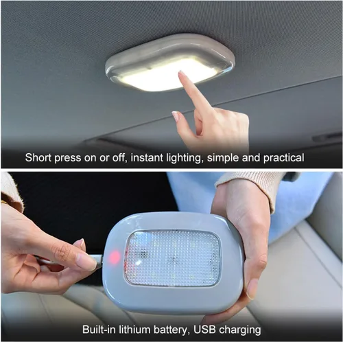 Miniatura 6 de Ohleats Luces de Techo del Interior del Automóvil, Lámpara de Cúpula Inalámbrica Magnética Recargable USB, Luz LED de Lectura de Mapas