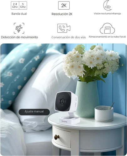 Miniatura 4 de blurams - Cámaras para seguridad en el hogar 5G y 2.4G, cámara de seguridad 2K para interiores, cámara para mascotas con aplicación para teléfono