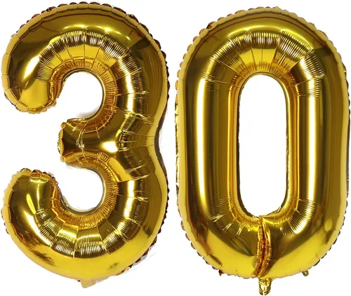 Miniatura 11 de Globos digitales dorados de 40 pulgadas, con número 10, globos de helio para decoraciones de fiesta de cumpleaños y suministros para decoración