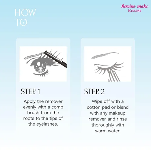 Miniatura 6 de Heroine Make by KissMe Speedy Removedor de Rímel, Removedor de Maquillaje de Ojos Suave para Rímel a Prueba de Agua, Limpiador de Acción Rápida y No