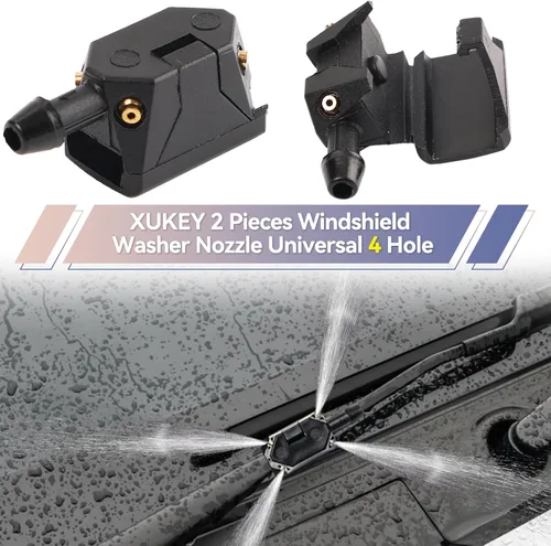 Miniatura 2 de XUKEY Kit de boquilla rociadora para lavaparabrisas, ajuste universal para brazo de limpiaparabrisas de 0.31 a 0.35 pulgadas, ángulo de rociado