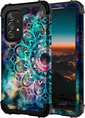 Miniatura 96 de Hocase Funda para Galaxy A37 5G, protección resistente a prueba de golpes, parachoques de goma de silicona suave+funda protectora híbrida