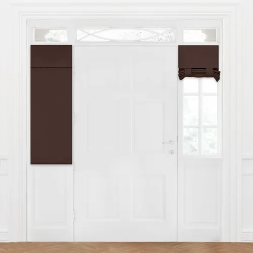 Miniatura 93 de Cortina térmica para puerta con bolsillo para barra, opacas, tratamiento de ventanas con ojales y ojales Deconovo 1 panel