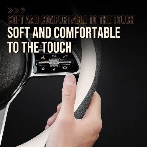 Miniatura 4 de HAOTULE Funda de cuero de napa delgada y elegante para volante, para la conversión interior de la cubierta del volante de Chevrolet (negro)