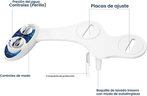 Miniatura 8 de Luxe Bidet Neo 120 (serie elite). Boquilla de autolimpieza. Accesorio de bidé mecánico no eléctrico de agua dulce para baño con fuertes válvulas