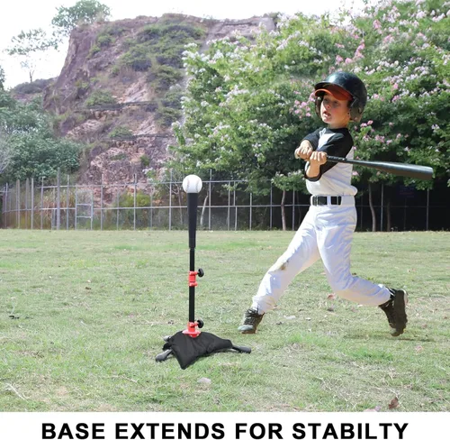 Miniatura 7 de BaseGoal Camiseta de Bateo de Béisbol para Niños, Tee de Bateo, Tee de Sóftbol, Tee de Bateo para Jóvenes, Tee de Teeball, Tee de Viaje, Altura