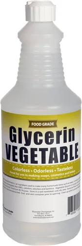 Glicerina vegetal – 1 cuarto de galón (32 onzas) – Todo natural, grado USP – Glicerina líquida de grado alimenticio