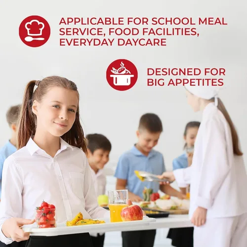 Miniatura 6 de Paquete de 100 bandejas de alimentos desechables de servicio pesado de 14 pulgadas, platos de papel grandes compostables, juego de bandejas de Blanco