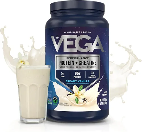 Miniatura 2 de Vega Protein + Creatina - 30 gramos de proteína a base de plantas, sabor a vainilla, 20 porciones, 3 gramos de creatina, 5 gramos de BCAA, vegano