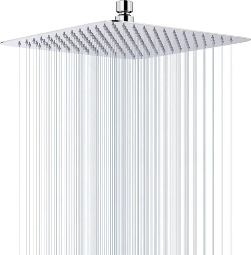 Miniatura 17 de Cabezal de Ducha Cuadrado de Alta Presión de 12 Pulgadas, Cabezales de Ducha Grandes de Acero Inoxidable, Ducha de Baño de Lluvia Ultra Delgada
