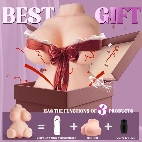 Miniatura 7 de Juguetes sexuales masculinos vibrantes, juguete sexual realista de 17.6 libras, masturbador masculino, juguete para adultos con culo grande y pechos
