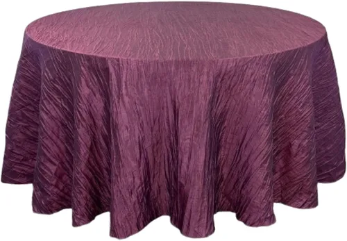 Miniatura 40 de Your Chair Covers - Mantel redondo de tafetán arrugado de 132 pulgadas - Mantel de comedor color champán, brillante aplastado para bodas, fiestas