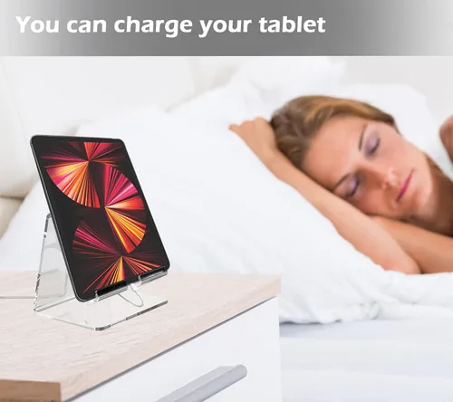 Miniatura 5 de Kamehame Soporte acrílico para tableta de escritorio, soporte transparente para iPad y Galaxy Tab (4-13 pulgadas)
