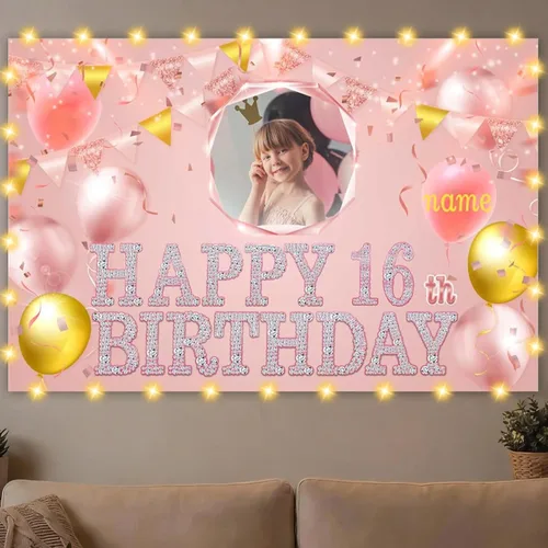 Miniatura 7 de Dicodes Decoraciones de cumpleaños de unicornio personalizadas para niñas, pancarta de cumpleaños de unicornio, decoración de cumpleaños de princesa