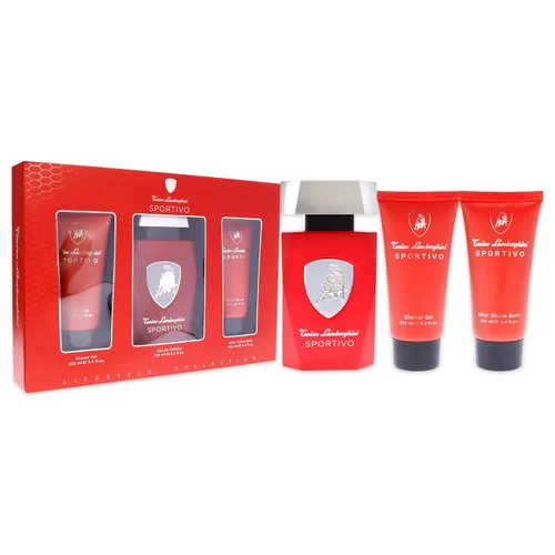 Miniatura 3 de Tonino Lamborghini Lamborghini Sportivo - Set de regalo de 3 piezas para hombre, 4.2 onzas EDT, bálsamo para después del afeitado, gel de ducha