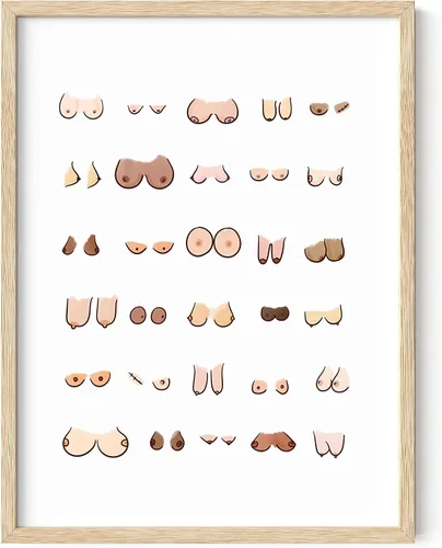 Miniatura 145 de HAUS AND HUES Funny Butts Collage - Póster artístico para decoración de baño, 12 x 16 pulgadas, sin marco