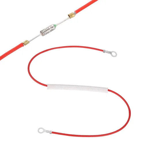 Miniatura 7 de MECCANIXITY Fusible universal de temperatura para olla de arrocera, 158.0 °F 10 A 250 V Fusible térmico de metal con ambos terminales de anillo