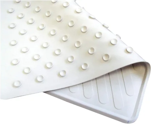 Miniatura 2 de Carex Alfombra de baño antideslizante de goma blanca 16 x 28 pulgadas FGB21600 0000
