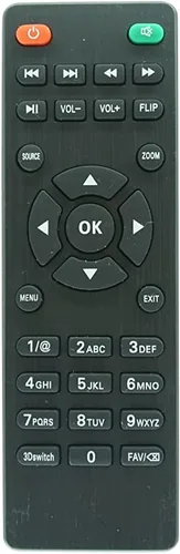 Generic Mando a distancia de repuesto compatible con RCA RPJ136 RPJ119 RPJ104 RPJ140 RPJ107 RPJ107-Mini proyector LED portátil negro